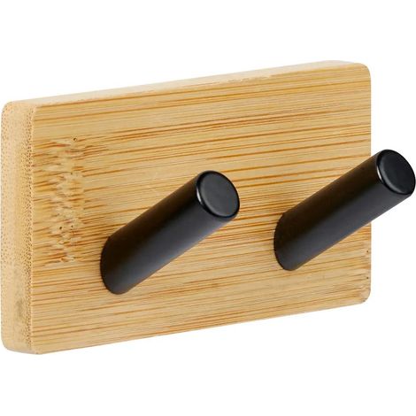 Patère Adhésive en Bambou "Stiky" 9cm Naturel