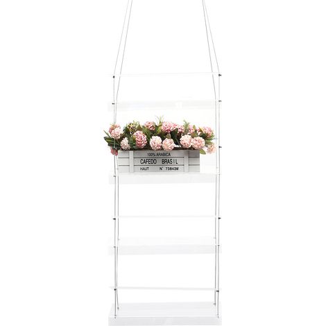 Estante metálico ajustable para ventana, ideal para guardar plantas de interior y suculentas. (1/5)