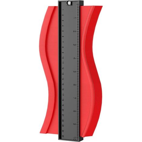 XEPHO Jauge De Contour, 10 Pouces Règle Copieur De Contour Pour Gabarit De Découpe, Outils De Traçage Copieur Forme Pour Une Mesure Précise Outillage Pour Cadeau Fête Des Pères (1/5)