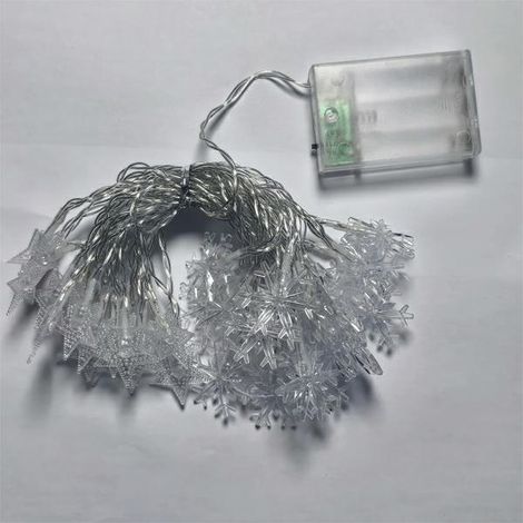 Luces LED para árbol de Navidad, 10 m, 80 diodos, luz blanca cálida, funcionan con pilas. Decoraciones navideñas. (1/5)