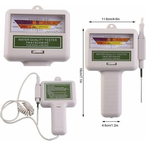 Wasserqualitätstester, elektronisches pH-Meter, tragbares Chlormessgerät, hochpräzises pH-Meter für Trinkwasser, Hydrokultur, Aquarien und Trinkwasser (1/4)
