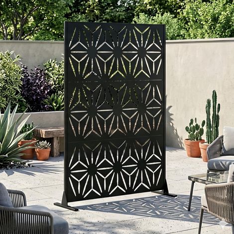 Claustra métal 183 cm avec piètement stable noir en métal (1/5)