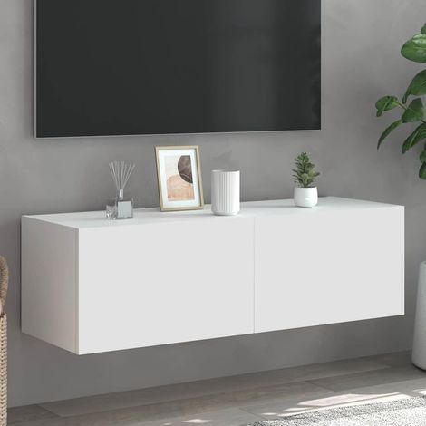Mueble de TV de pared con luces LED 100x35x31 cm