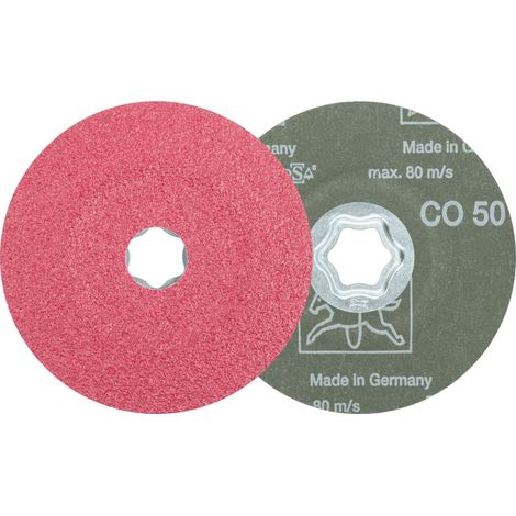 PFERD TOOLS COMBICLICK Keramikkorn Fiberscheibe Ø 115 mm CO50 für hohen Abtrag auf Stahl 25 Stk (1/5)
