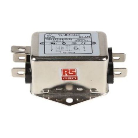 Filtre secteur RS PRO, 6A max, 2 phases, 250 V c.a. max, Montage sur châssis