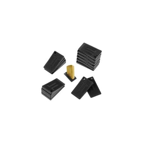 20 Cuñas para muebles - Separadores niveladores para muebles - Para nivelar y estabilizar muebles, mesas y sillas - Negro - Crezuo