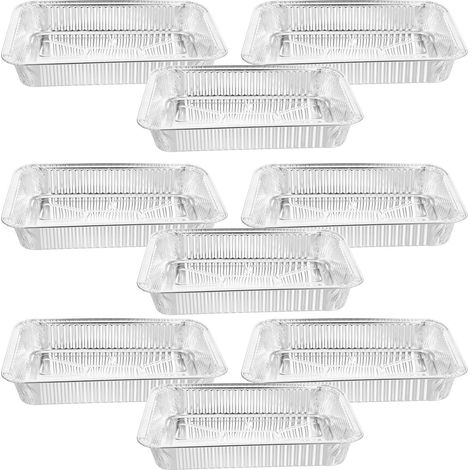 10 pièces Barquettes Rectangulaires Épais Sans Couvercle pour Rôtissage et (1/5)