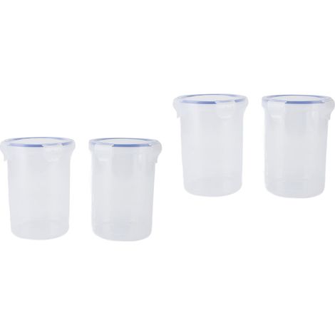 Ensemble de récipients de peinture de 1000ml, tasse de rangement transparente hermétique avec boule de mélange, brosse pour repeindre les restes (1/5)