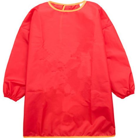 Tablier peinture pour enfants vêtements de travail bébé habillage inversé simple vêtements de dîner de maternelle pour enfants d'âge moyen peut être bricolage vêtements de travail inversés rouge S