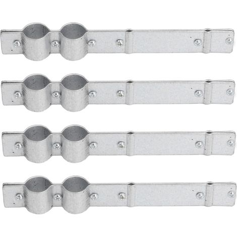 U-förmige Schlauchschellen, 4 Stück, aus korrosionsbeständigem, aluminisiertem Zink, für Wasserleitungen, langlebig für Hühnerställe und Geflügelzuchtbetriebe (1/5)