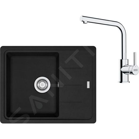 Franke Colonnes - Set de cuisine G262MČ, évier en fragranit BFG 611-62 + robinet FS 3230.031, noir mat / chrome 114.0700.730 (1/4)