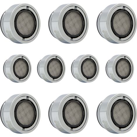 10x Chrom Düse Strahlregler Mischdüse diebstahlsicher 24M AG 24L/min.