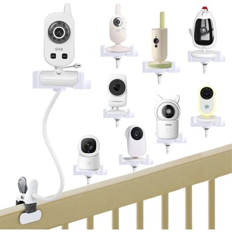 Universal Baby Monitor Mount, Flexible Baby Camera Mount for Monitor, Baby Monitor Accessories Holder for Video Monitor (1/5)