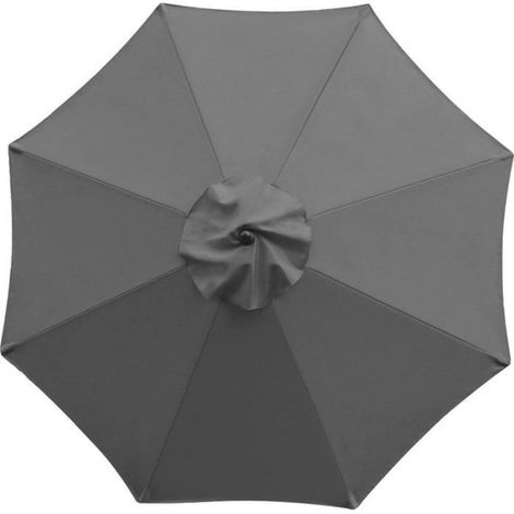 Housse Parasol - 3 M - Noir - Compatible Structure 8 Branches - Tissu Seulement (1/4)