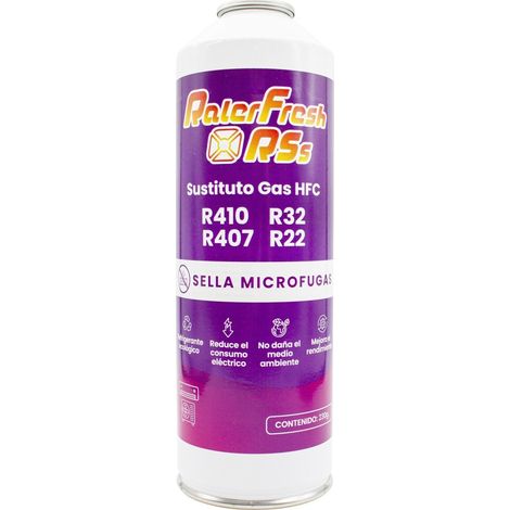 Gas Refrigerante Ralerfresh RSs para aire acondicionado tipo split sustituto de los gases R410,R32,R407 y R22 Compacto