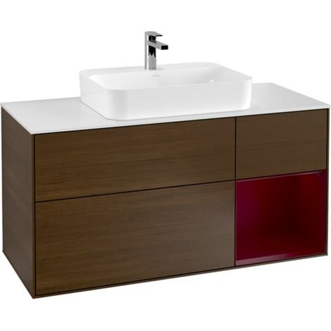 V&B Waschtischunterschrank Wandbeleuchtung Finion 120cm, Pl wh. m, Reg re Peo m, wal ven (1/2)
