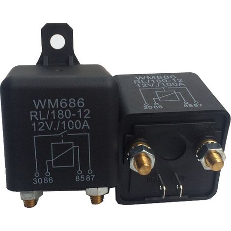 100A Anlasserrelais, 12V/24V, 4-poliges Relais für Fußbodenheizung/Badezimmerheizung/Lüftungsgerät. (1/4)