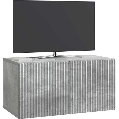 Maison Exclusive - Meuble TV mural Gris béton 59,5 x 31 x 30 cm Bois d'ingénierie