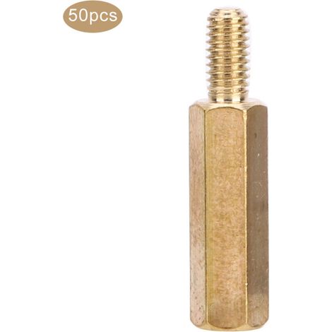 Kit de remplacement d'écrous hexagonaux à tête simple M3 en laiton pour circuit imprimé (M3 x 15, 50 pièces) (1/5)