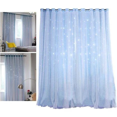 Tenda oscurante con stelle, tende oscuranti, tende oscuranti per bambini, tenda per finestra, e009 (1/4)