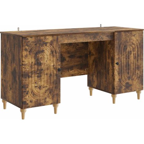 Schreibtisch Geräucherte Eiche 142,5 x 50 x 75 cm Holzwerkstoff vidaXL