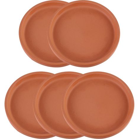 zum Schutz von Boden und Pflanzen aus Terrakotta 5 Stück für