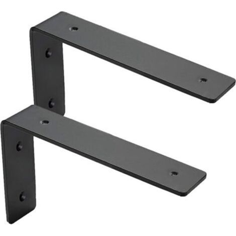 Lot de 2 Equerre Etagere Murale, Supports Pour étagères Lourdes Industrielles, Equerre Charge Lourde, Supports en L, 5 mm d'épaisseur avec Vis (15 cm X 15 cm)