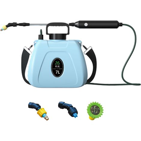 Regenerador eléctrico portátil recargable de 7 litros con correa para el hombro, equipo agrícola, regadera atomizadora, pulverizador de jardín. (1/5)