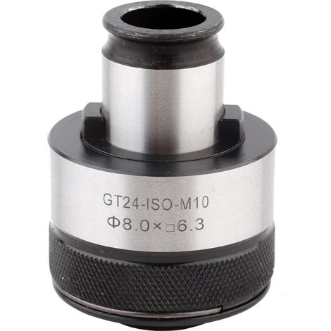 Mandrin taraudage GT24-ISO-M10, porte-outil à changement rapide, fixation précise pour perçage et taraudage industriel. (1/5)