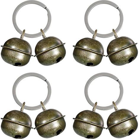 Set di 4 campanellini in ferro marrone da 22 mm per collari di sicurezza per cani e gatti. (1/5)