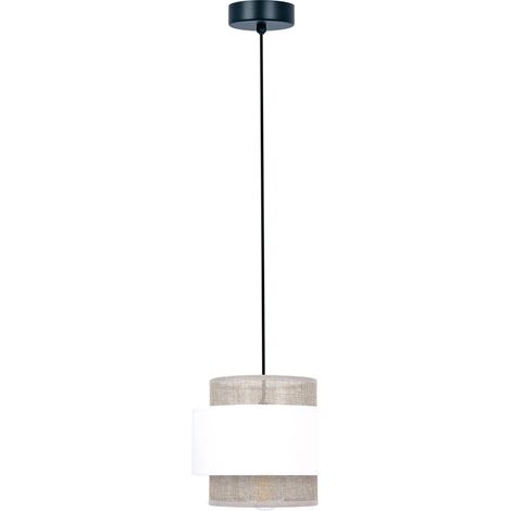 Suspension boho métal blanc/beige Ø20 E27 Kaja Rico (1/5)