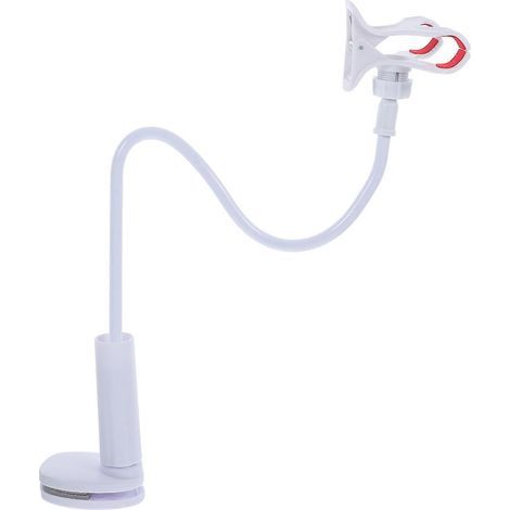 Ansteckbarer Handyhalter, verstellbarer Handyständer für den Schreibtisch – 65 x 6 x 5 cm – Weiß (1/4)