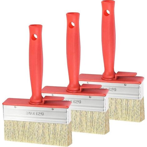 Ecleanfy - Pinceau - AIMOONSA - 30x120 mm - Poils naturels - Poignée plastique ergonomique - Lot 3 pcs (1/5)