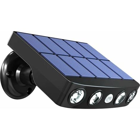 Lampada solare da esterno impermeabile con sensore di movimento - Pannello di ricarica rapida di alta qualità - 4 LED COB bianchi freddi (1/5)