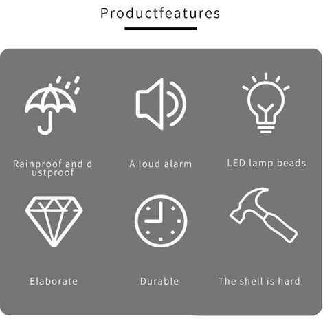Gyrophare LED rotatif 12V rouge, alarme de sécurité 90 dB, étanche et anti-poussière, lampe LED pour signalisation (1/4)
