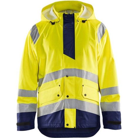 Veste de pluie haute visibilité niveau 1 4323 - Jaune fluo/Marine XL (1/4)