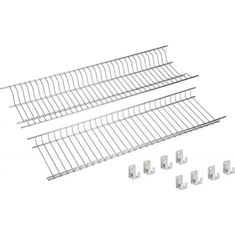 Set aus Edelstahl-Geschirr- und Glasabtropfflächen mit Unterschrank 85 cm 92185 (1/2)