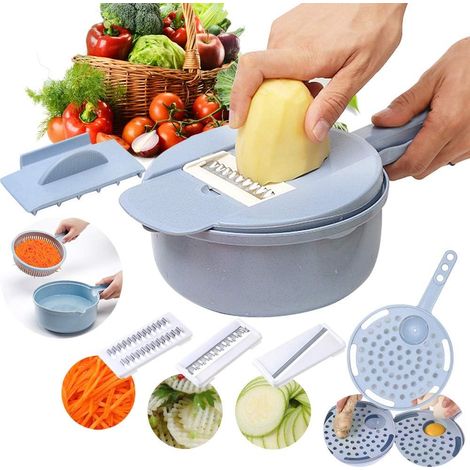 Ce coupe-légumes multifonctionnel convient aux fruits, légumes, oignons, pommes de terre et bien plus encore. (1/5)
