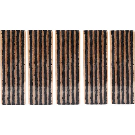 Bouchons de réparation de pneus bandes de caoutchouc naturel récupération de crevaison universel pour voitures moto noir (1/5)