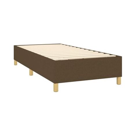 Sommier et matelas Snowko (avec éclairage LED), marron foncé, 80 × 200 cm, éclairage led d’ambiance, meuble de chambre, design contemporain, montage facile (1/5)