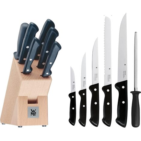 WMF Classic Line Schlitzmesserblock Stahl, Holz Schwarz, Holz (1/4)
