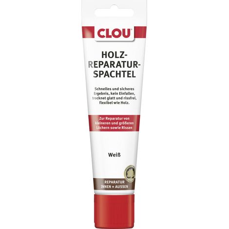 Clou Holzreparatur-Spachtel 55 g weiß Spachtelmasse