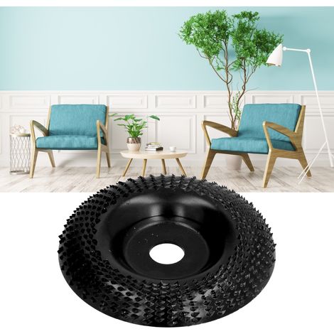 Stachelscheibe mit 100 mm Außendurchmesser, Stachelscheibe zum Schleifen und Formen von Holz, 16 mm Winkelschleiferscheibe, Polierscheibe, Winkelschleifer-Teetablett, schwarz. (1/5)