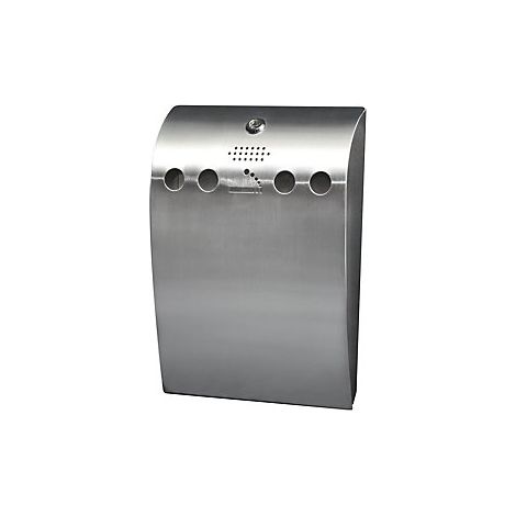 kaiserkraft  Posacenere a muro  capacità 1 7 l  acciaio inox