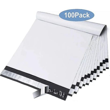 Enveloppes d'expédition en plastique - Lot de 100 sacs d'expédition en plastique (1/5)