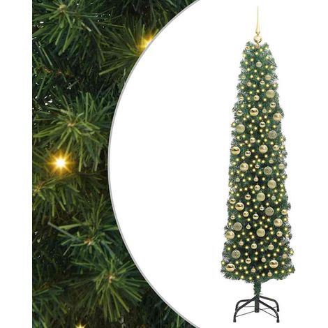 vidaXL Albero di Natale artificiale con 300 LED Verde 210 cm