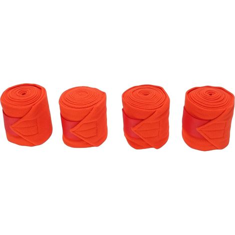 4 pièces Enveloppements de Jambe de Polo de Cheval, Enveloppements en Polaire Doux Confortables Bandages de Jambe équestre Fournitures Stables (Rouge) (1/5)