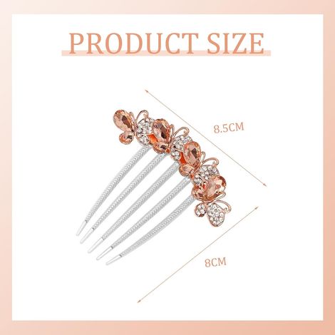 Accessoires pour cheveux JeiibrZui - Lot de 5 épingles à cheveux en satin avec nœud et pince en métal - Couleurs classiques pour femmes et filles - (1/5)