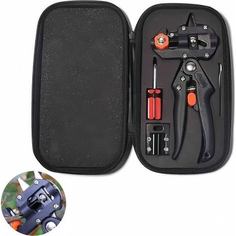 Kit Greffage 2-en-1 - Outil Pro avec Sécateur et Couteau, Robuste, Pour Arbres Fruitiers, Vignes, Branches