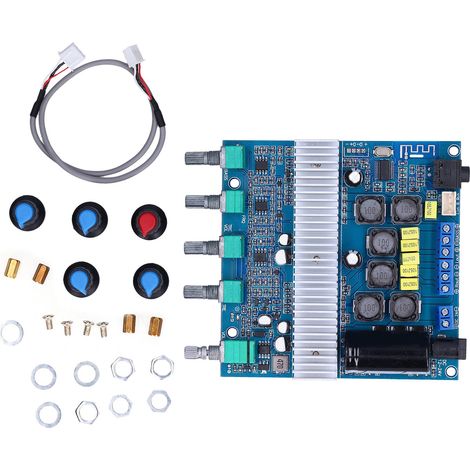 Kit Amplificateur 2.1 Canaux Bluetooth 4.2 TPA3116D2 Puissance Élevée 12-24V, Carte Numérique Subwoofer Enceinte (1/5)